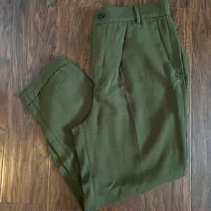Zara green work trousers